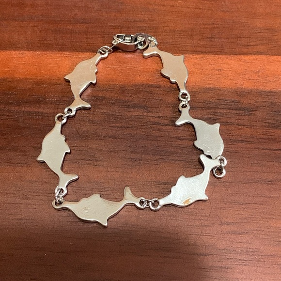 Abalone Shell Dolphin Bracelet - Picture 3 of 3